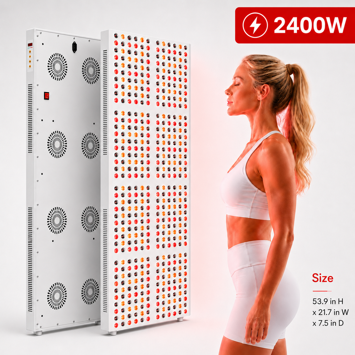 iReliev 2400W Full-Body Red & Near-Infrared LED Panel