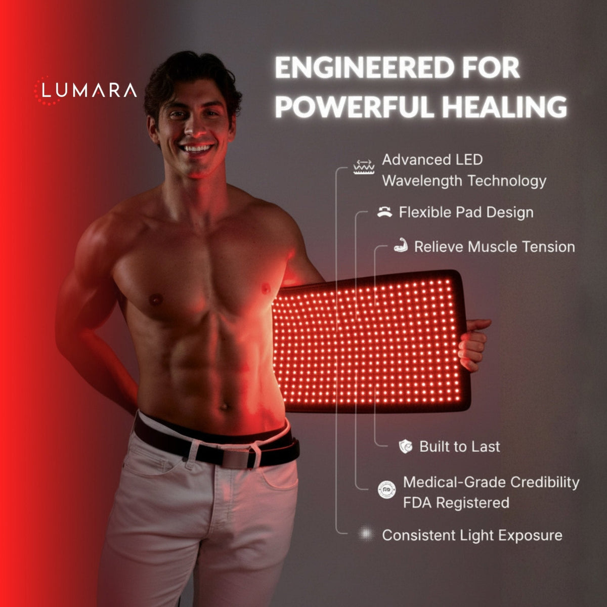 Lumara Pad Red & Near-Infrared LED Light Pad, 5 Sizes