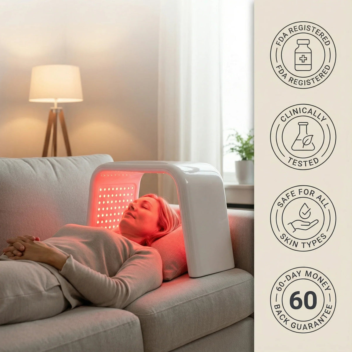 Nicebeam Time Machine 7-Wavelength LED Light Therapy Arch Lamp