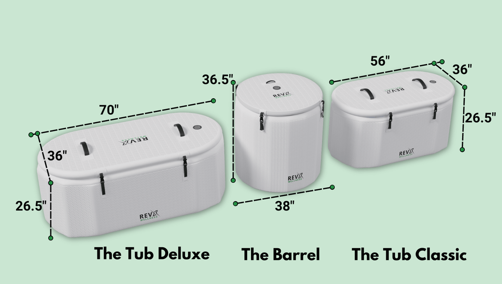 RevX Wellness Barrel Inflatable Cold Plunge Barrel with Steps