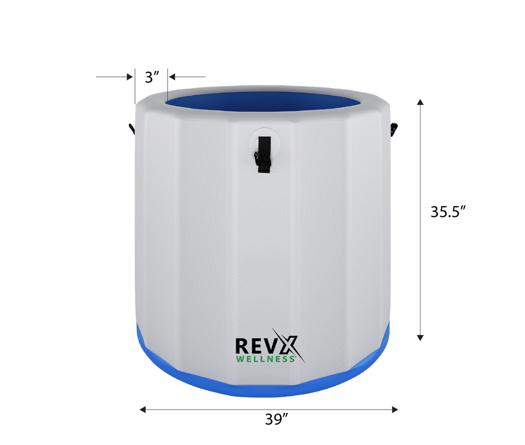 RevX Wellness Barrel Inflatable Cold Plunge Barrel with Steps