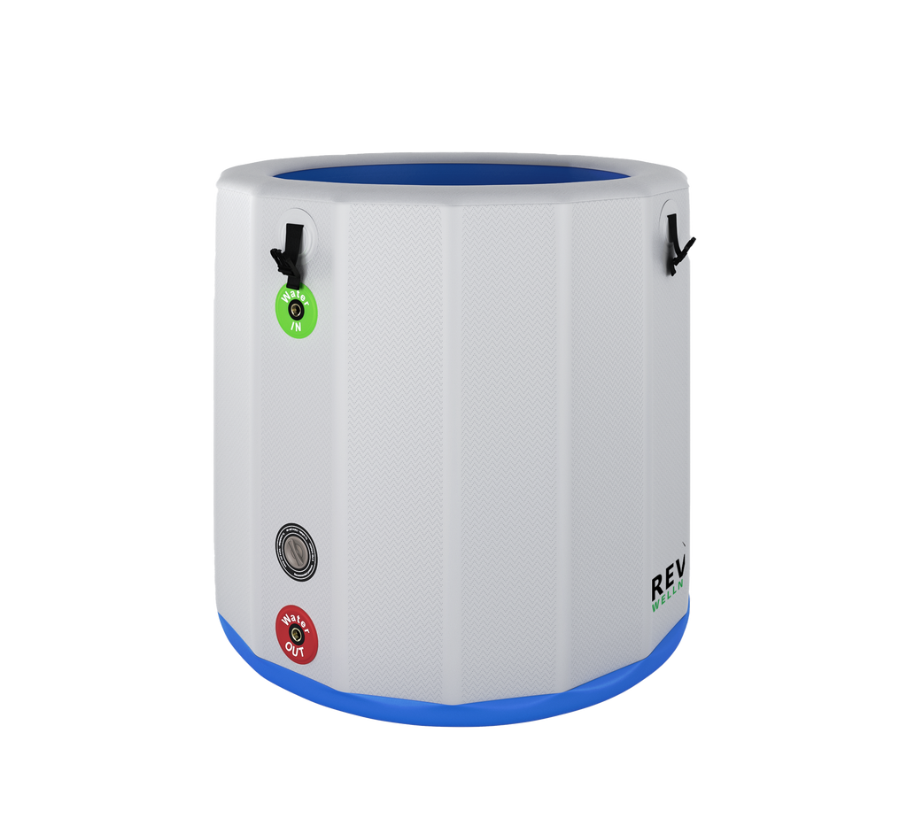 RevX Wellness Barrel Inflatable Cold Plunge Barrel with Steps
