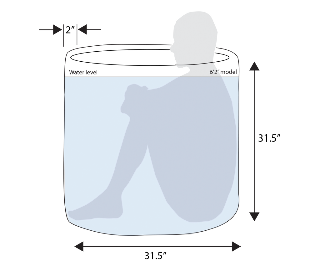 RevX Wellness Ice Pod Portable Inflatable Ice Bath