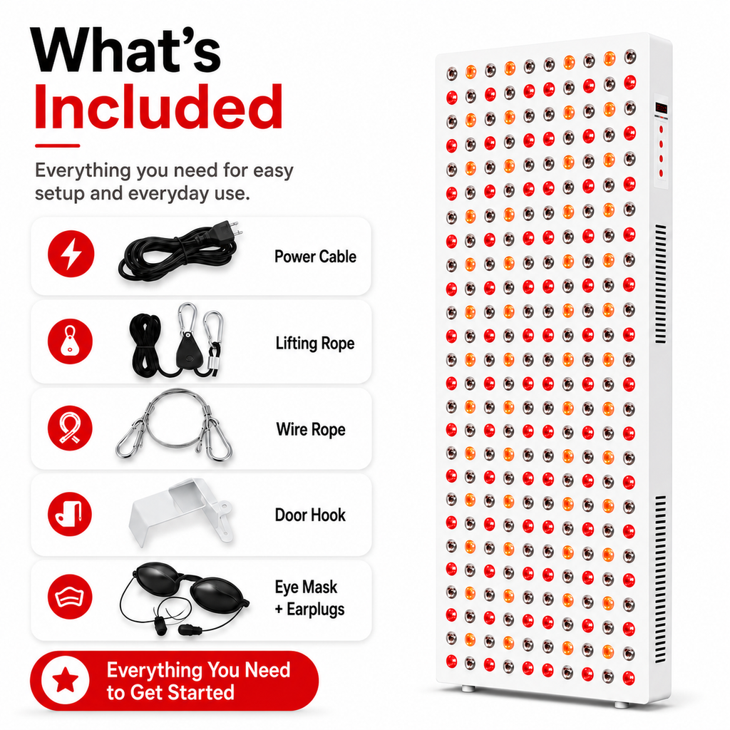 iReliev 1500W Full-Body Red & Near-Infrared LED Panel