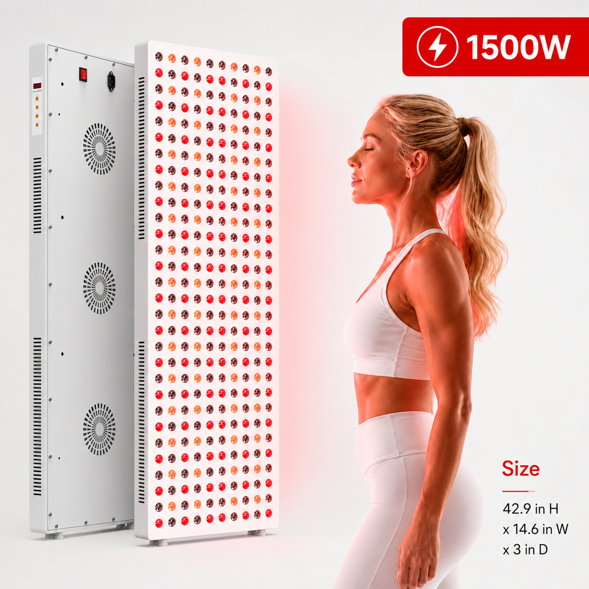 iReliev 1500W Full-Body Red & Near-Infrared LED Panel