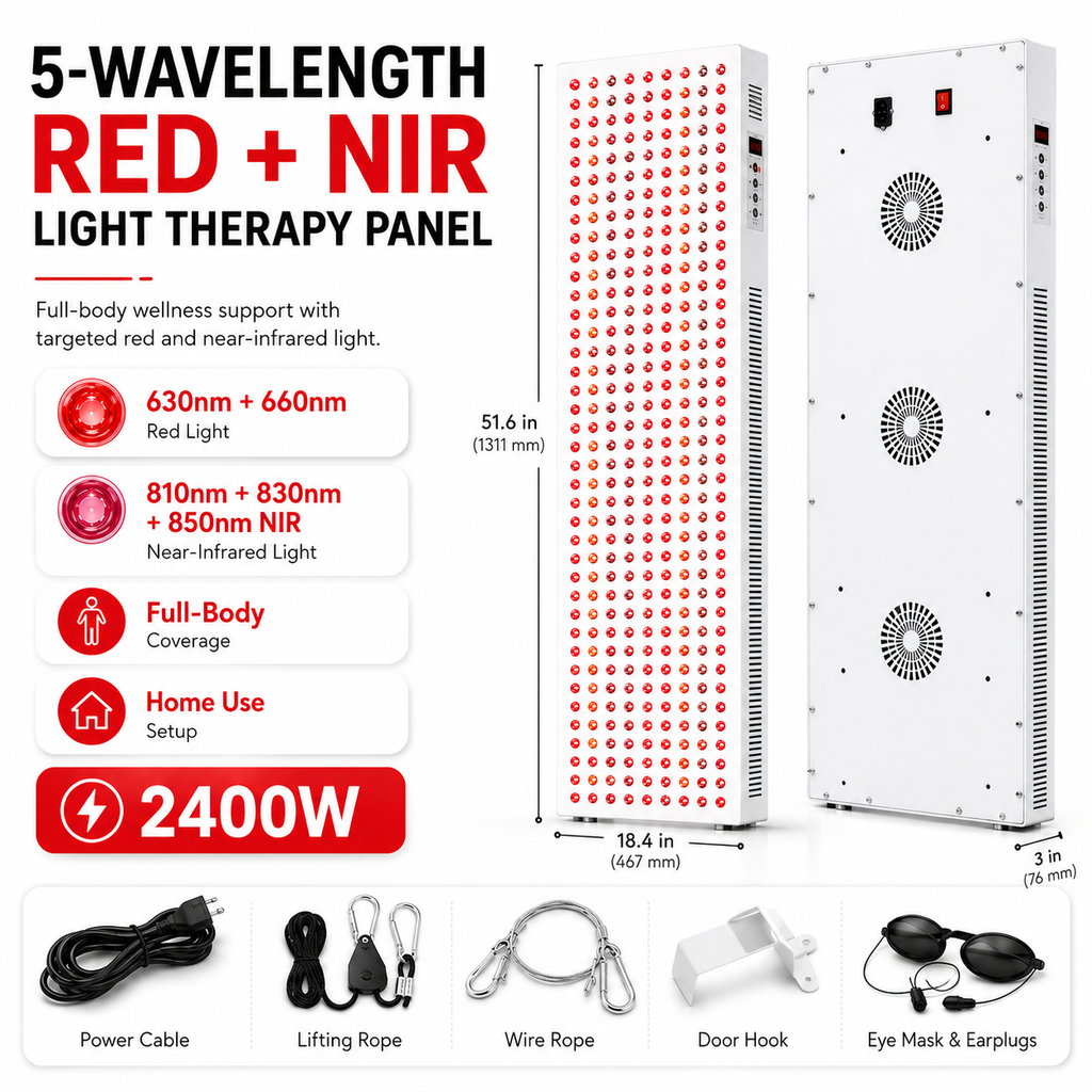 iReliev 2400W Full-Body Red & Near-Infrared LED Panel