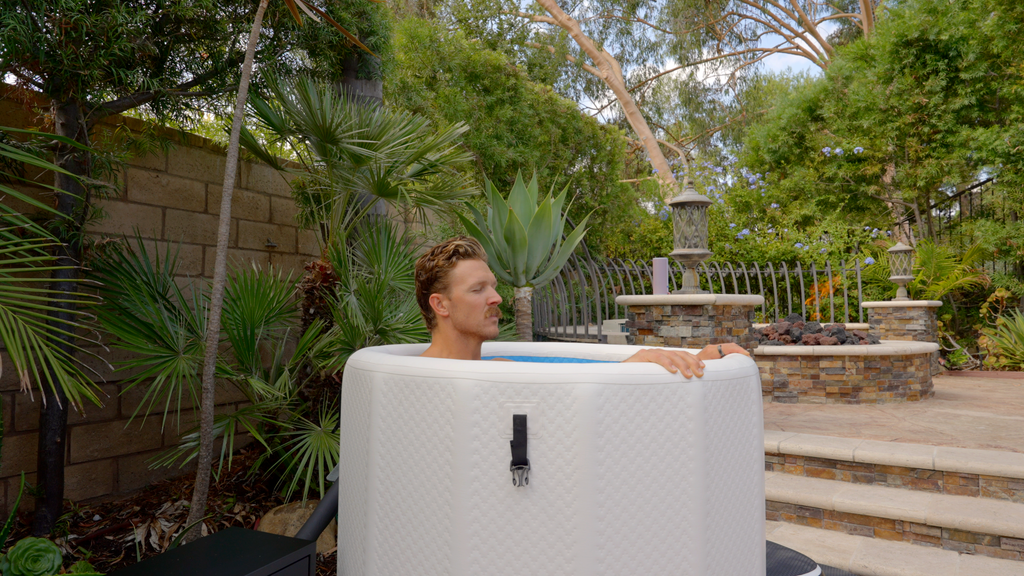 RevX Wellness Barrel Inflatable Cold Plunge Barrel with Steps