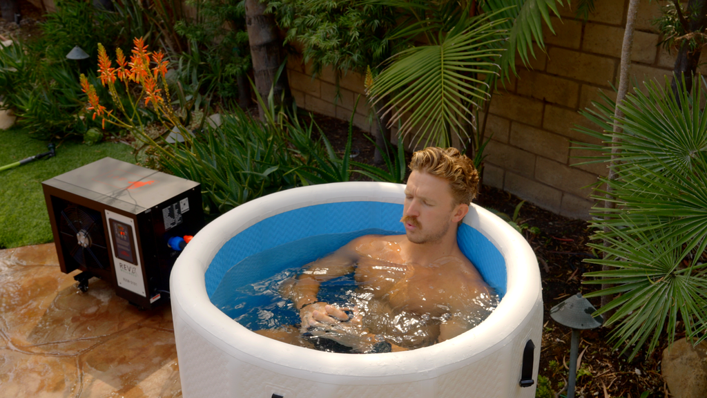 RevX Wellness Barrel Inflatable Cold Plunge Barrel with Steps