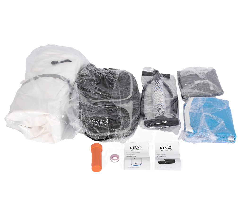RevX Wellness Barrel Inflatable Cold Plunge Barrel with Steps
