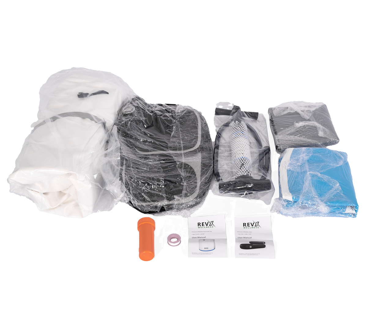 RevX Wellness Barrel Inflatable Cold Plunge Barrel with Steps