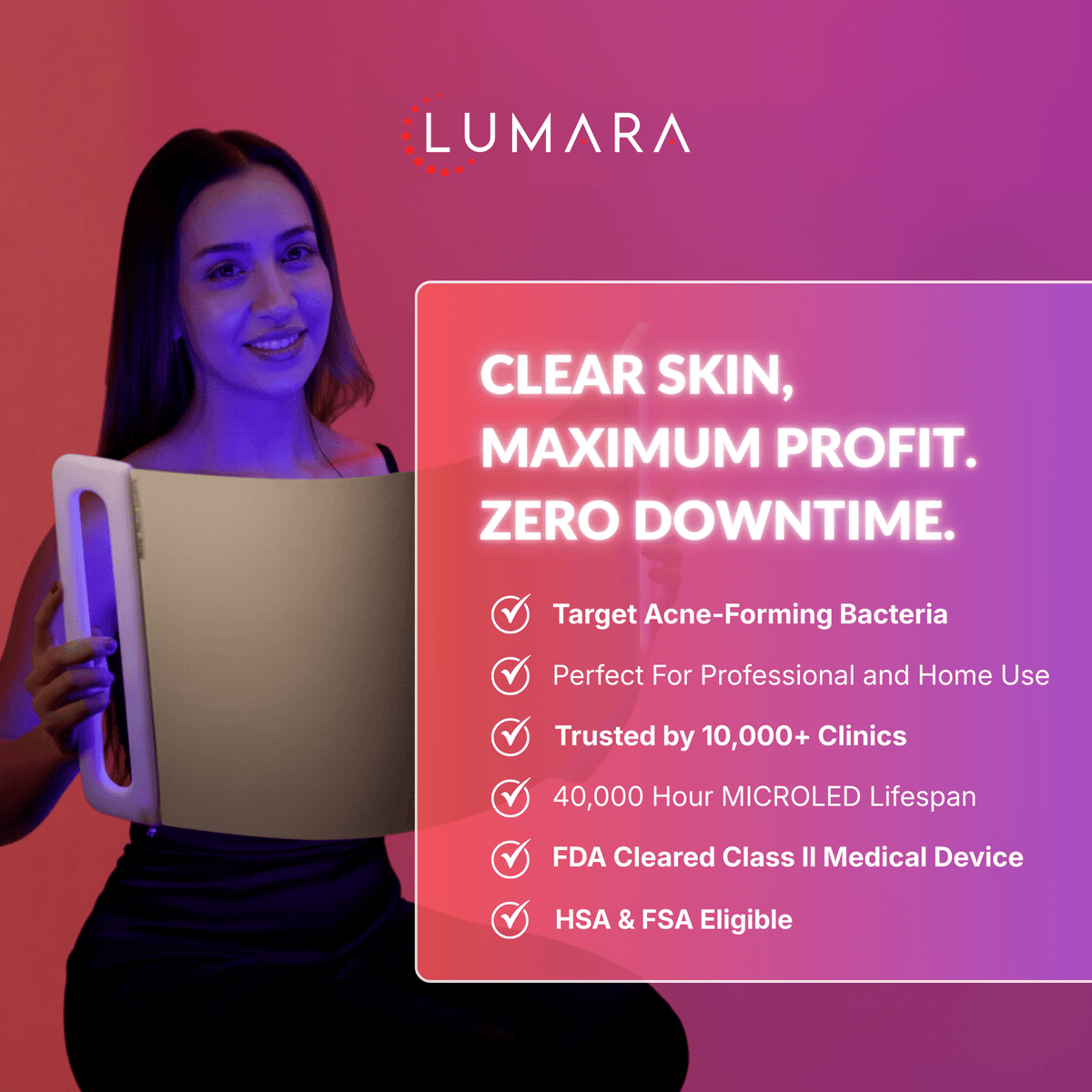 Lumara Illuminate Blue V1 415nm LED Light Panel