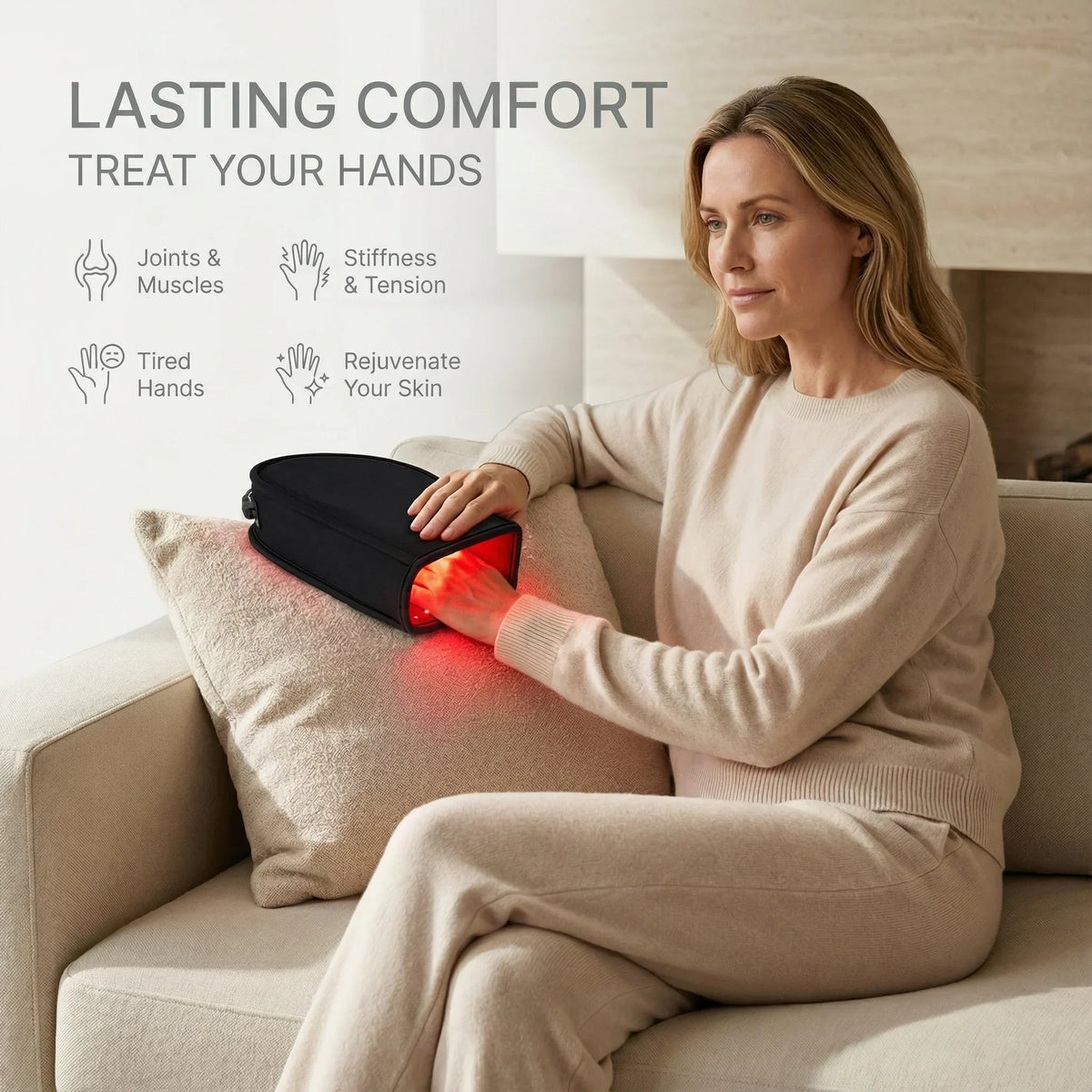 Nicebeam Hand Gloves 660nm & 850nm LED Glove, Single or Pair