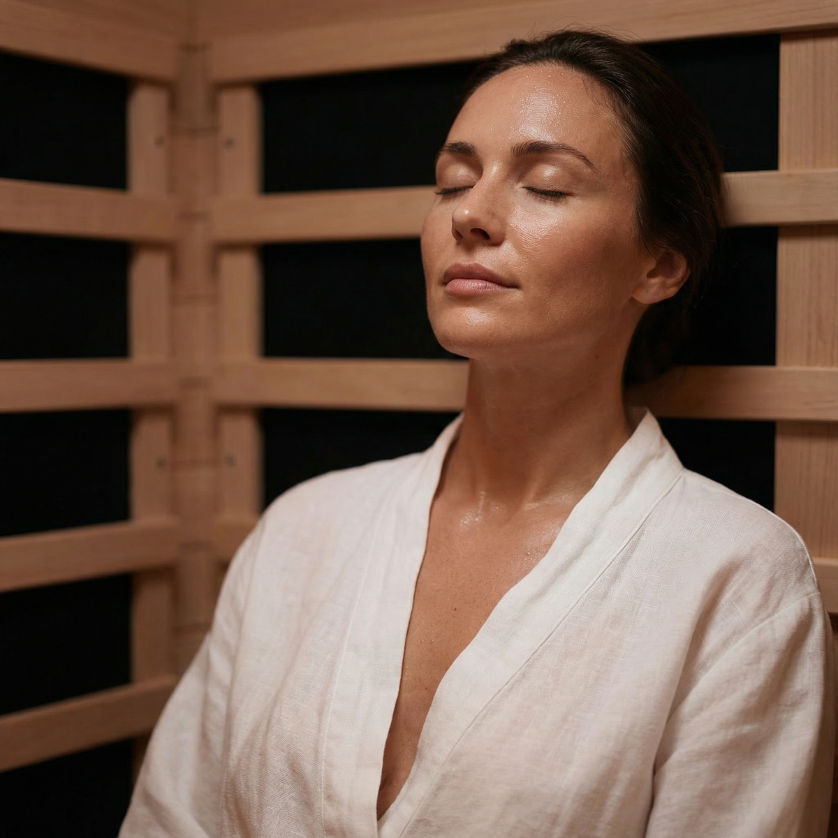 Nicebeam 1–2 Person Far Infrared Sauna Cabin with Red Light