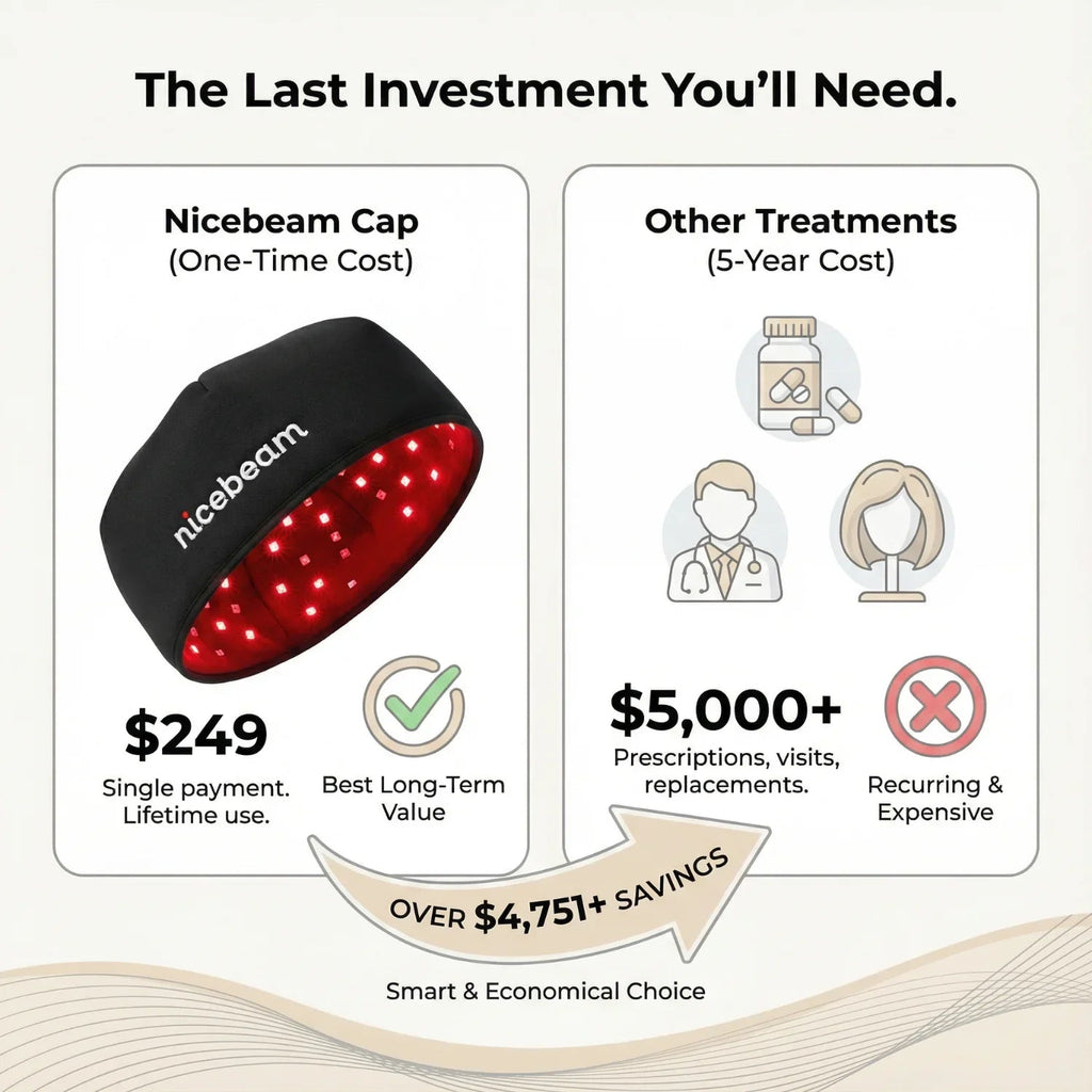 Nicebeam Red Light Hat 660nm & 830nm LED Scalp Cap