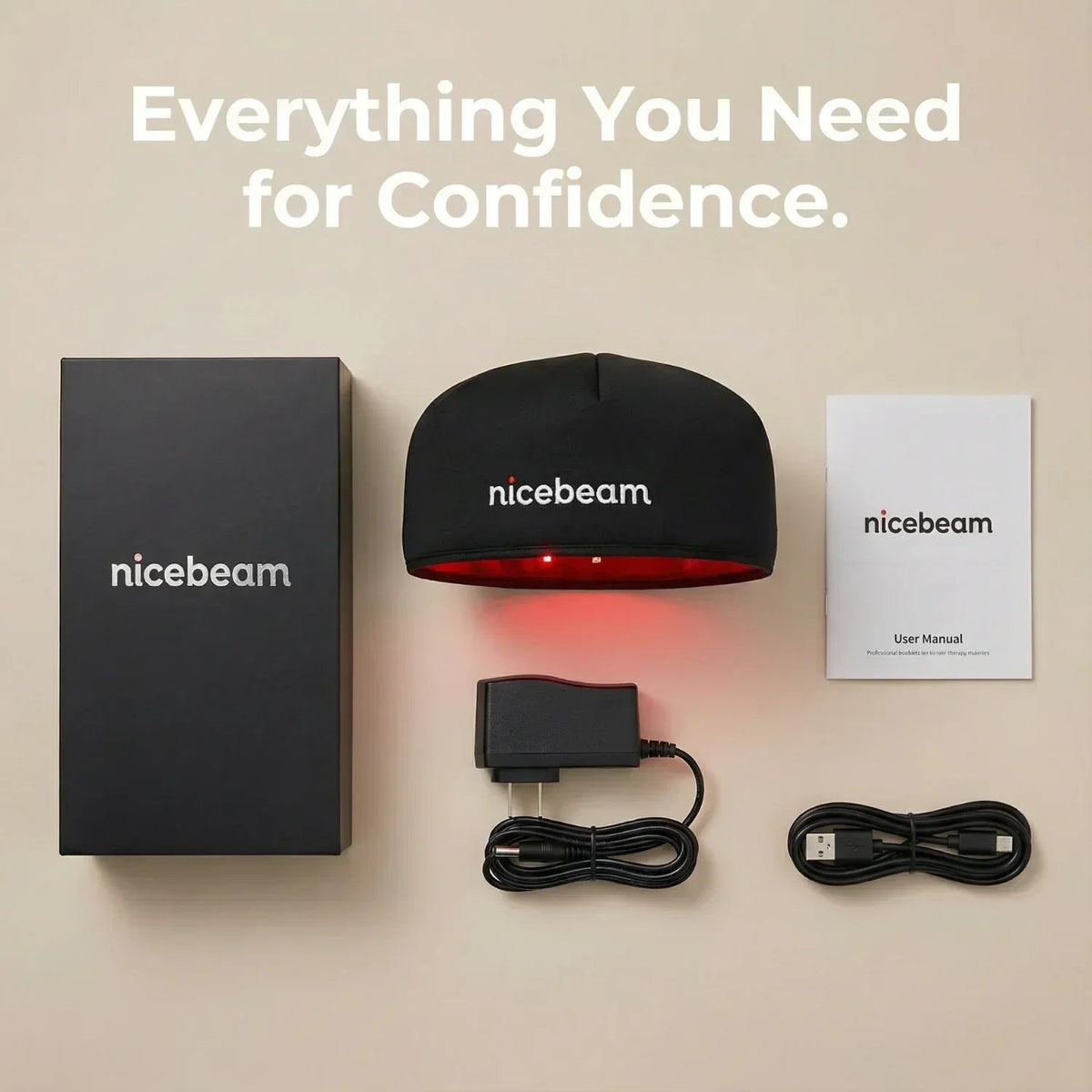 Nicebeam Red Light Hat 660nm & 830nm LED Scalp Cap