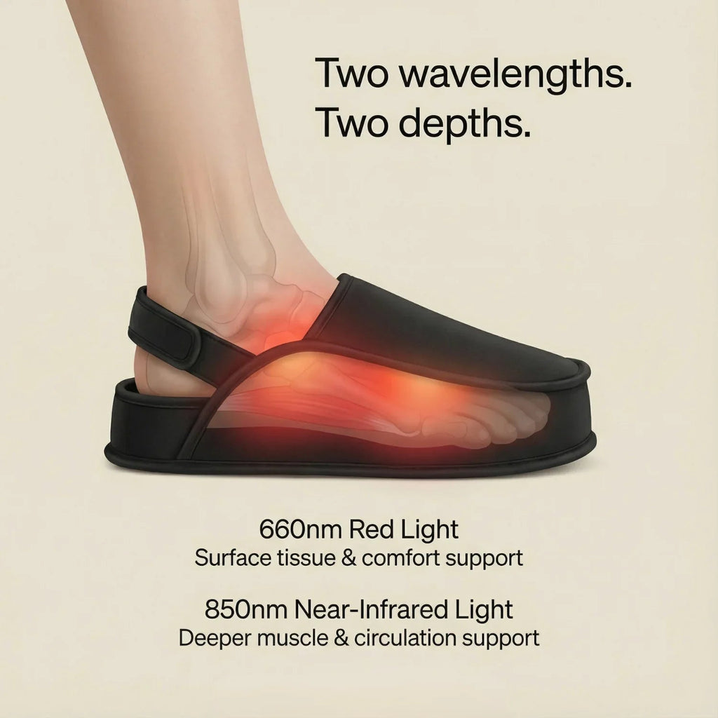 Nicebeam Slippers 132-LED 660nm & 850nm Red Light Foot Wraps