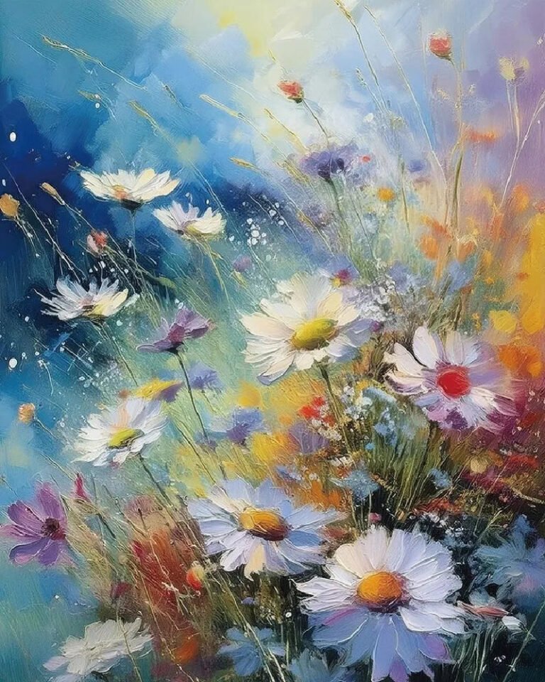 Colorful Daisy Paint By Numbers