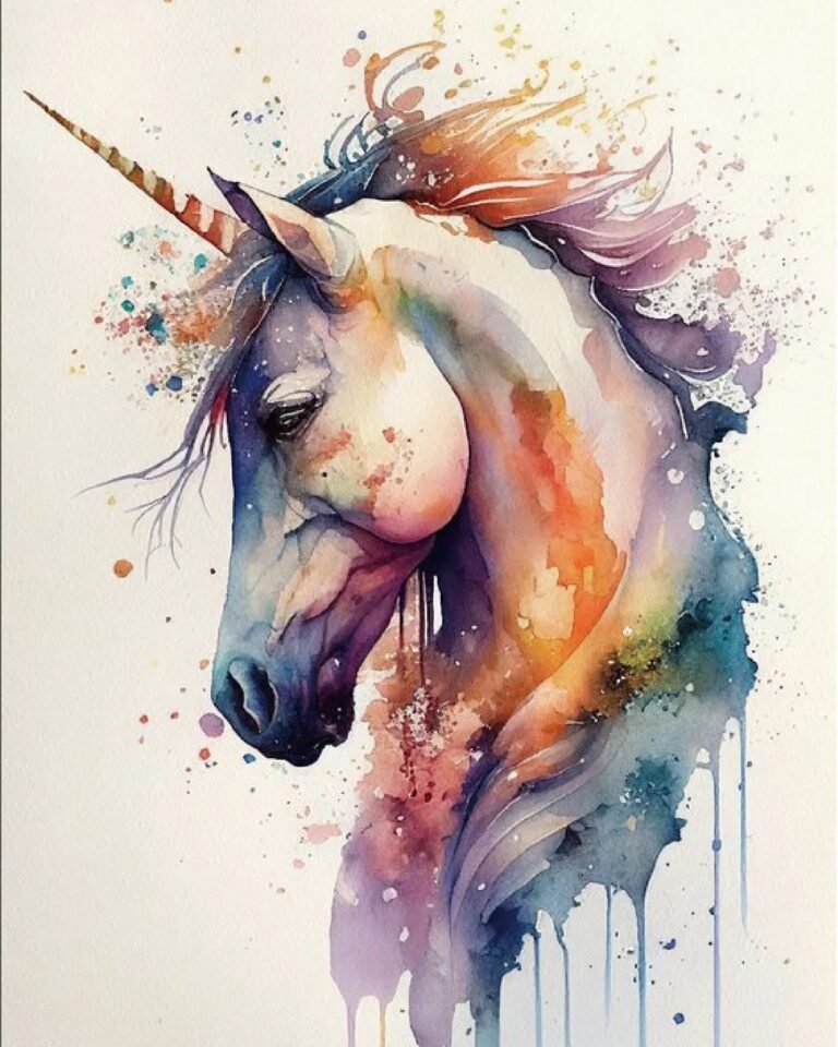 Colorful Unicorn-Paint By Numbers