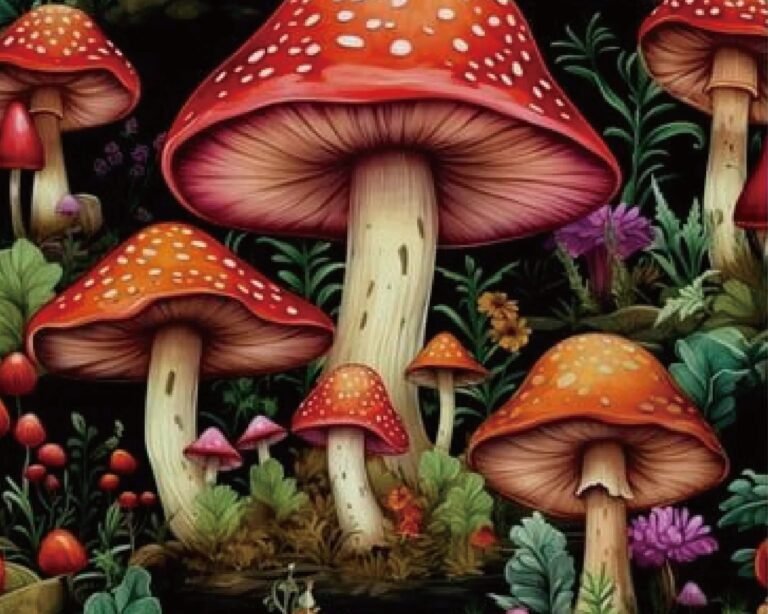 Mushroom-Paint By Numbers