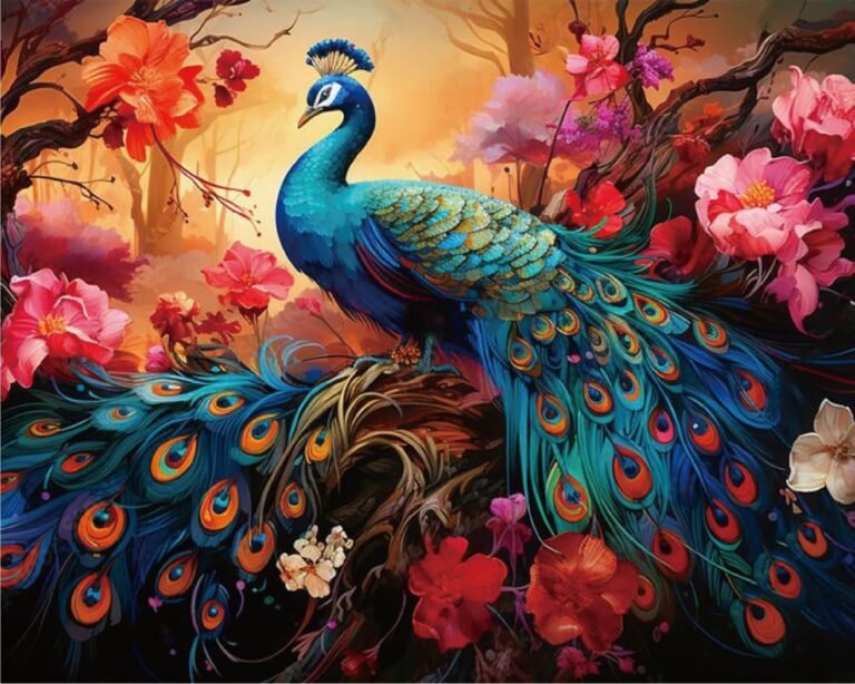 Peacock-Paint By Numbers