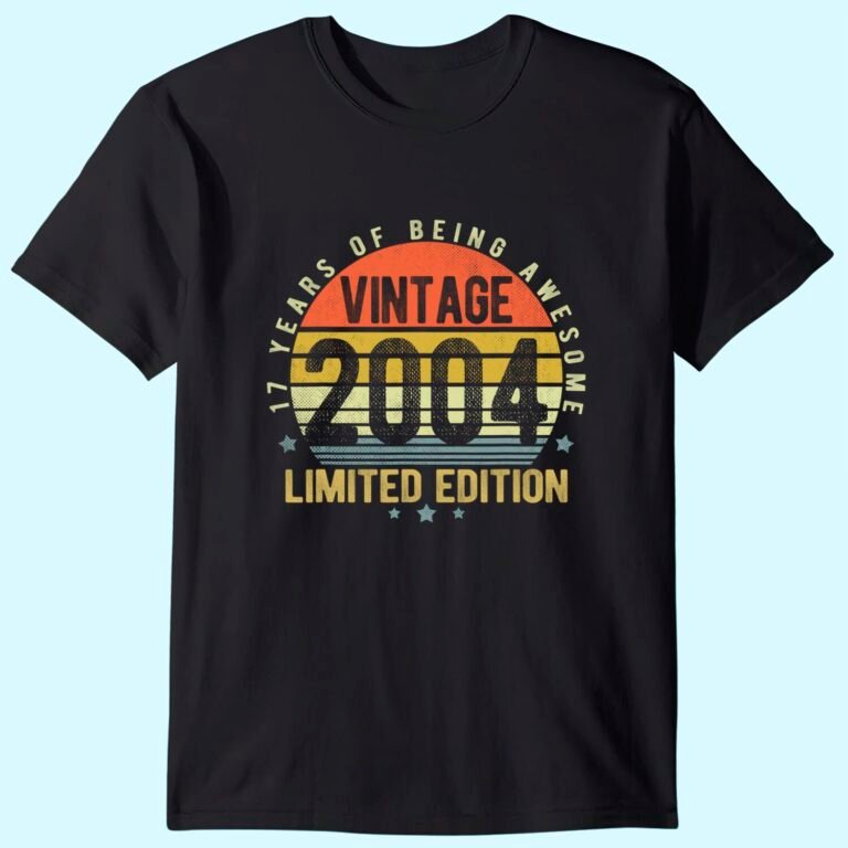 17 Year Old Vintage 2004 Limited Edition 17th Birthday Gifts T-shirt