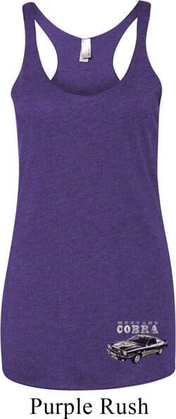 1974 Cobra Profile Bottom Print Ladies Tri Blend Racerback Tank Top