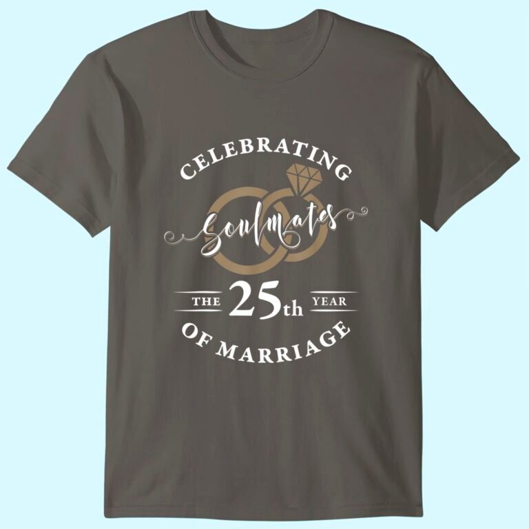 25th Wedding Anniversary Soulmates 25 Years Of Marriage T-shirt
