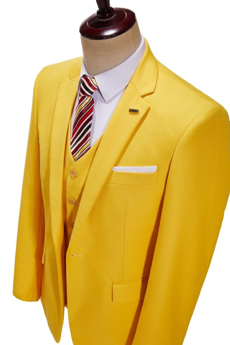 3 Pieces Mens Suit Flat Notch Lapel Business Tuxedos (Blazer+vest+Pants)