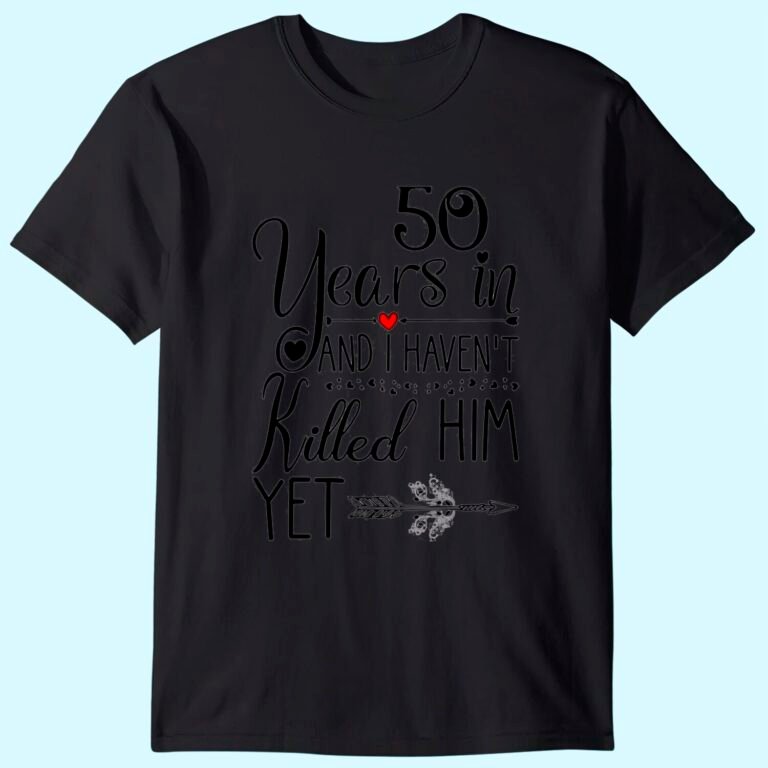 50th Wedding Anniversary Gift For Her 50 Years Of Marriage Premium T-shirt