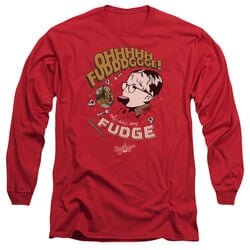 A Christmas Story Long Sleeve Shirt Oh Fudge Red Tee T-Shirt