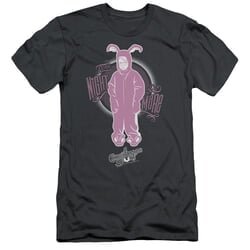 A Christmas Story Slim Fit Shirt Pink Nightmare Charcoal T-Shirt