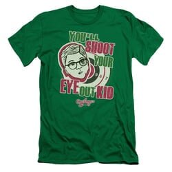 A Christmas Story Slim Fit Shirt You’ll Shoot Your Eye Out Green T-Shirt