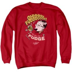 A Christmas Story Sweatshirt Oh Fudge Adult Red Sweat Shirt