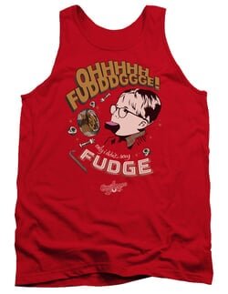 A Christmas Story Tank Top Oh Fudge Red Tanktop
