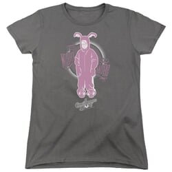 A Christmas Story Womens Shirt Pink Nightmare Charcoal T-Shirt