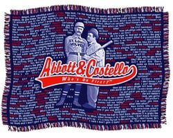Abbot & Costello Throw Rug Who’s On First Words