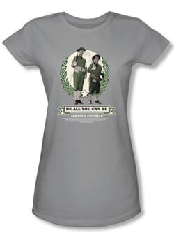 Abbott & Costello Juniors Shirt Be All You Can Be Silver Tee T-shirt