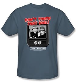 Abbott & Costello Shirt Funny That Dial Adult Slate Tee T-Shirt