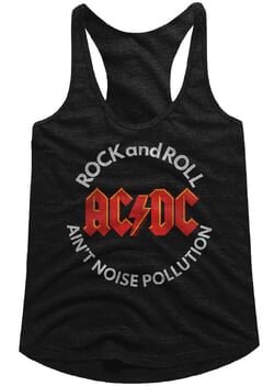 AC/DC Juniors Tank Top Ain’t Noise Pollution Black Racerback