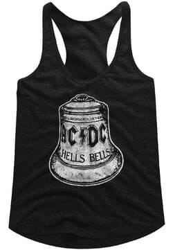AC/DC Juniors Tank Top Hells Bells Black Racerback