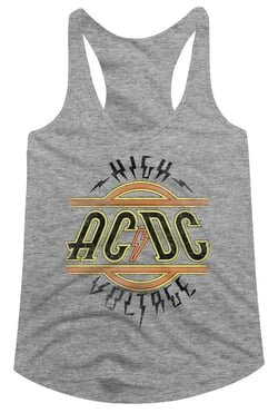 AC/DC Juniors Tank Top High Voltage Athletic Heather Racerback