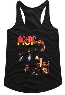 AC/DC Juniors Tank Top Live Black Racerback