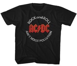 AC/DC Kids Shirt Ain’t Noise Pollution Black T-Shirt