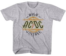 AC/DC Kids Shirt High Voltage Athletic Heather T-Shirt