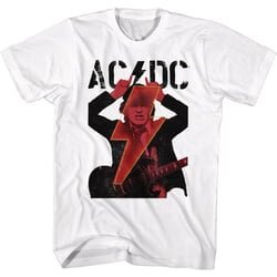 AC/DC Shirt Angus Horns White Tall T-Shirt
