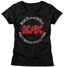 AC/DC Shirt Juniors Ain’t Noise Pollution Black T-Shirt