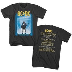 AC/DC Shirt Who Made Who Album Black T-Shirt