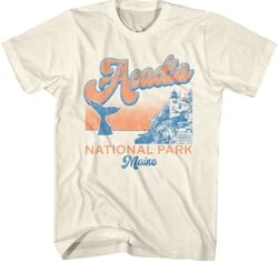 Acadia National Park ME “Whale” Adult T-shirt – Off-White