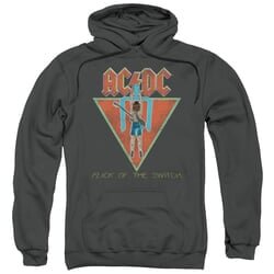ACDC Hoodie Flick Of The Switch Charcoal Sweatshirt Hoody