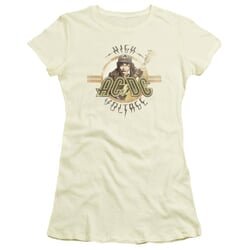 ACDC Juniors Shirt High Voltage Cream T-Shirt